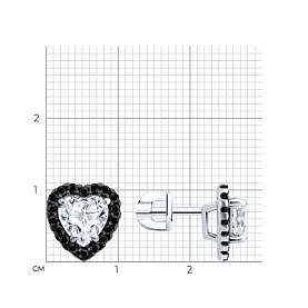 Серьги Diamant - Серебро 925, Фианит (арт. 94-122-00122-1)