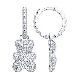 Серьги SOKOLOV - Серебро 925, Фианит (арт. 94027103)