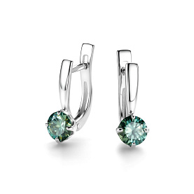 Серьги Дар - Серебро 925, Муассанит (арт. С-5211рс16139)