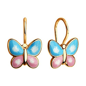 Серьги SOKOLOV - Золото 585, Эмаль (арт. 027347)