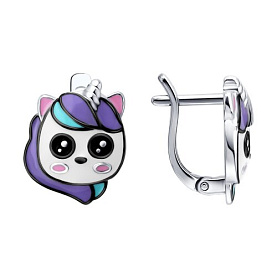 Серьги Diamant - Серебро 925, Эмаль (арт. 94-120-00106-1)