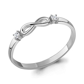 Кольцо Аквамарин - Серебро 925, Фианит (арт. 67927А.5)