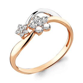 Кольцо Аквамарин - Серебро 925, Фианит (арт. 68005А.6)