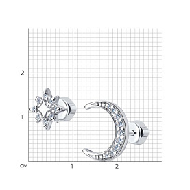 Серьги SOKOLOV - Серебро 925, Фианит (арт. 94023965)