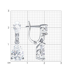 Серьги SOKOLOV - Серебро 925, Фианит (арт. 94021931)