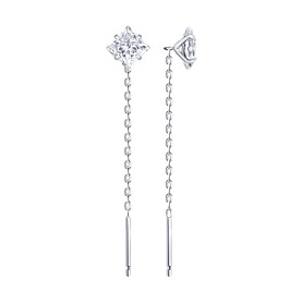 Серьги SOKOLOV - Серебро 925, Фианит (арт. 94027656-91)