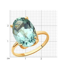 Кольцо SOKOLOV - Золото 585, Синтетический кварц (арт. 716871)