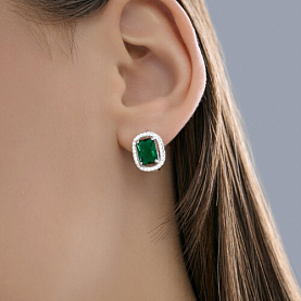 Серьги SOKOLOV - Серебро 925, Фианит (арт. 94027169-91)