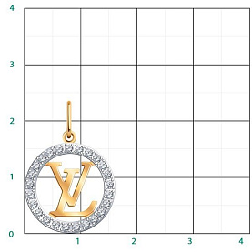 Подвеска Атолл - Золото 585, Фианит (арт. 50313)