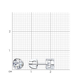 Серьги SOKOLOV - Серебро 925, Фианит (арт. 94021745)