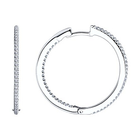 Серьги SOKOLOV - Серебро 925, Фианит (арт. 94025862)