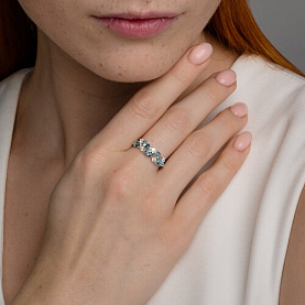 Кольцо Diamant - Серебро 925, Синтетический ситалл , Фианит (арт. 94-310-02173-1)