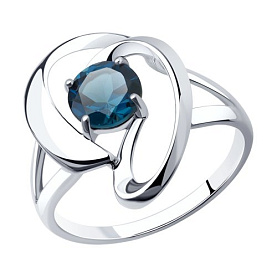 Кольцо SOKOLOV - Серебро 925, Топаз лондон (арт. 92011986)