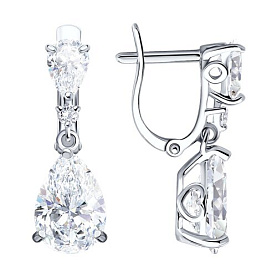 Серьги SOKOLOV - Серебро 925, Фианит (арт. 94021931)