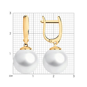 Серьги SOKOLOV - Серебро 925, Жемчуг имитация (арт. 93021191)