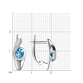 Серьги SOKOLOV - Серебро 925, Топаз (арт. 92021997)