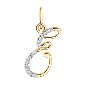 Подвеска SOKOLOV - Золото 375, Фианит (арт. 034530-4)