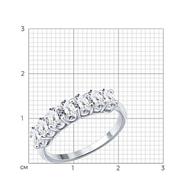 Кольцо SOKOLOV - Серебро 925, Фианит (арт. 94014922-91)