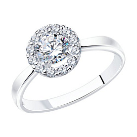 Кольцо SOKOLOV - Серебро 925, Фианит (арт. 94011809)