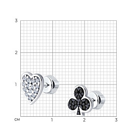 Серьги SOKOLOV - Серебро 925, Фианит (арт. 94026462)