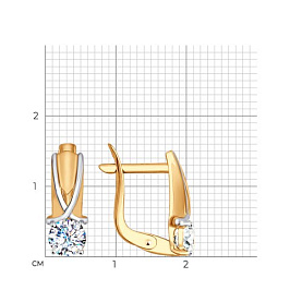 Серьги SOKOLOV - Золото 375, Фианит (арт. 027432-4)