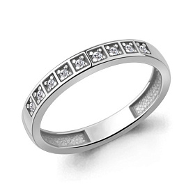 Кольцо Аквамарин - Серебро 925, Фианит (арт. 600339А.5)