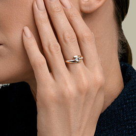 Кольцо Diamant - Золото 585, Топаз, Фианит (арт. 51-310-01543-1)