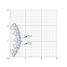 Серьга SOKOLOV - Серебро 925, Фианит (арт. 94170369)