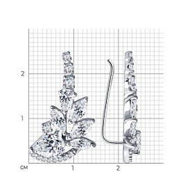 Серьги Diamant - Серебро 925, Фианит (арт. 94-120-00471-1)