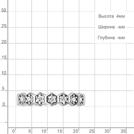Кольцо Аквамарин - Серебро 925, Фианит (арт. 600343А.5)