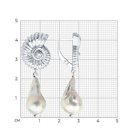 Серьги Diamant - Серебро 925, Жемчуг культивированный (арт. 94-321-00018-1)