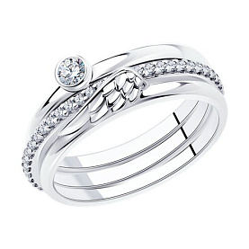 Кольцо SOKOLOV - Серебро 925, Фианит (арт. 94013313)