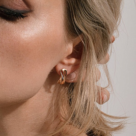 Серьги ЮФ Династия - Золото 585, Фианит (арт. 022332-1102)