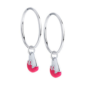 Серьги Diamant - Серебро 925, Эмаль (арт. 94-124-02201-1)