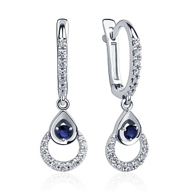 Серьги Platinum Lab. - Платина 950 (арт. ПС-235С-01)