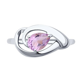 Кольцо Diamant - Серебро 925, Аметист (арт. 94-310-00594-3)