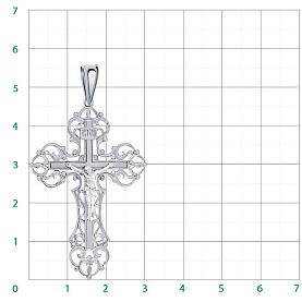 Крест Атолл - Серебро 925 (арт. 3141-925)