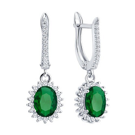 Серьги SOKOLOV - Серебро 925, Фианит (арт. 94027182-91)