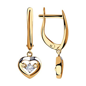 Серьги SOKOLOV - Золото 585, Фианит (арт. 028276)