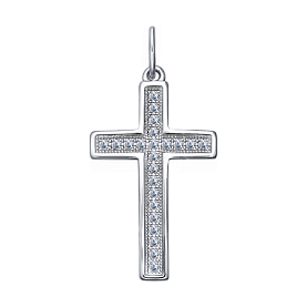 Подвеска SOKOLOV - Серебро 925, Фианит (арт. 94031254)