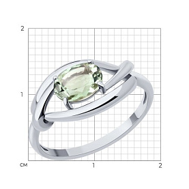 Кольцо Diamant - Серебро 925, Празиолит (арт. 94-310-00186-2)