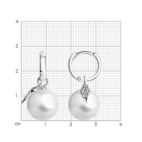 Серьги SOKOLOV - Серебро 925, Жемчуг имитация (арт. 94025023)