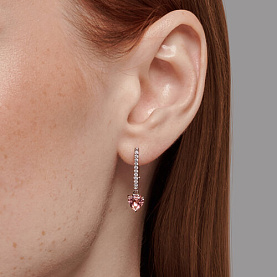 Серьги SOKOLOV - Серебро 925, Синтетический ситалл , Фианит (арт. 92022923)