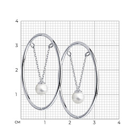 Серьги SOKOLOV - Серебро 925, Жемчуг имитация (арт. 94140095)