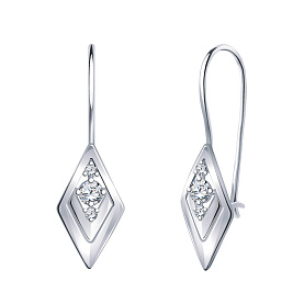 Серьги Атолл - Серебро 925, Фианит (арт. 22147-925)