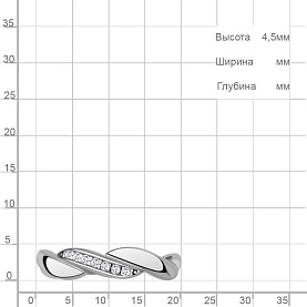 Кольцо Аквамарин - Серебро 925, Фианит (арт. 600730А.5)