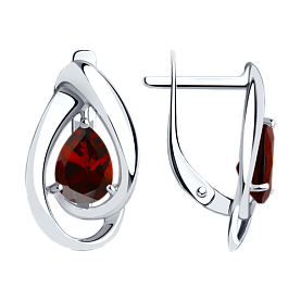 Серьги Diamant - Серебро 925, Гранат (арт. 94-320-00594-2)