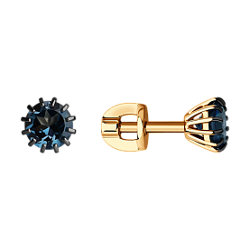 Серьги SOKOLOV - Золото 585, Топаз лондон (арт. 724120)