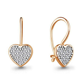 Серьги Аквамарин - Серебро 925, Фианит (арт. 400859А.6)