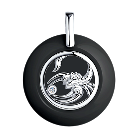 Подвеска Diamant - Серебро 925, Керамика, Фианит (арт. 94-130-01257-1)